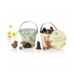 Seau en mtal garni de chocolats de pques jaune ou vert maison ginguet 130g
