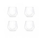 Set de 4 tasses en verre double paroi 26cl