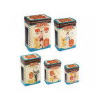 Set de 5 botes mtal  motifs circus parade