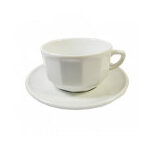Tasse et sa soucoupe flora blanc 28cl