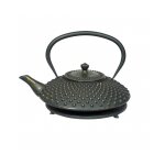 Th�i�re en fonte noire kambin 1l avec son dessous de th�i�re