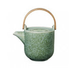 Th�i�re en porcelaine verte et anse en bois minto 1l