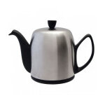 Thire salam en porcelaine noire mat, cloche en acier et filtre 6 tasses guy degrenne