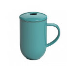 Tisani�re loveramics porcelaine et son infuseur m�tal bleu canard 45cl