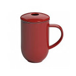 Tisani�re loveramics porcelaine et son infuseur m�tal rouge 45cl