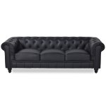 Canap� chesterfield 3 places regency noir