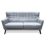 Canap style scandinave 3 places alrik tissu gris