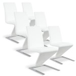 Lot de 6 chaises design delano blanc