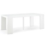 Table console extensible oxalys blanc laque