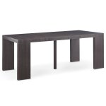 Table console extensible oxalys imitation bois wenge