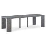 Table console extensible oxalys xl effet bton gris