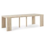Table console extensible oxalys xl imitation chne clair