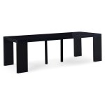 Table console extensible oxalys xl noir laque