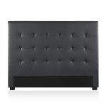 Tte de lit capitonne premium 160cm noir