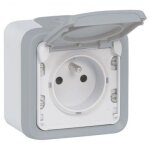 Legrand prise de courant complte plexo - tanche ip55 2p + t - legrand 069731