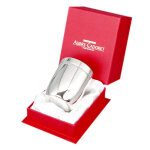 Aubry - cadoret 1890 timbale tonneau filet - argent massif