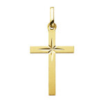 Augis croix toile - or jaune 18ct
