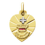 Augis médaille d?amour coeur - or jaune 18ct & rubis Augis médaille d?amour coeur - or jaune 18ct & rubis