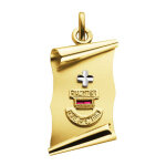 Augis médaille d?amour parchemin - or jaune 18ct & rubis Augis médaille d?amour parchemin - or jaune 18ct & rubis