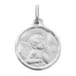 Augis médaille ange raphaël - or blanc 18ct Augis médaille ange raphaël - or blanc 18ct