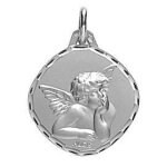 Médaille ange raphaël augis - or blanc 18ct Médaille ange raphaël augis - or blanc 18ct