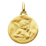 Augis médaille ange raphaël martelée - or jaune 18ct Augis médaille ange raphaël martelée - or jaune 18ct
