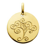 Augis médaille arbre de vie arabesque - or jaune 18ct Augis médaille arbre de vie arabesque - or jaune 18ct