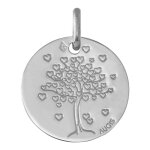 Augis médaille arbre de vie aux coeurs - or blanc 18ct Augis médaille arbre de vie aux coeurs - or blanc 18ct