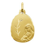 Augis mdaille de la maternit au rameau - or jaune 18ct