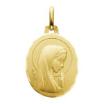 Augis médaille sainte vierge facettée - or jaune 18ct Augis médaille sainte vierge facettée - or jaune 18ct