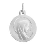 Augis médaille vierge rayonnante - or blanc 18ct Augis médaille vierge rayonnante - or blanc 18ct