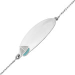 Gourmette bb bateau lulucastagnette - or blanc 9ct