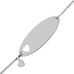 Gourmette bb coeur ajour lulucastagnette - or blanc 9ct