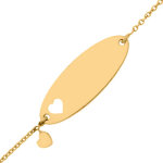 Gourmette bb coeur ajour lulucastagnette - or jaune 9ct