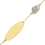 Gourmette bb nuage paillett lulucastagnette - or jaune 9ct