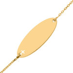 Gourmette bb symbole fille lulucastagnette - or jaune 9ct