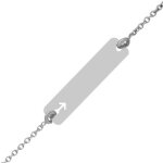 Gourmette bb symbole garon lulucastagnette - or blanc 9ct