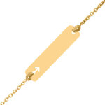 Gourmette bb symbole garon lulucastagnette - or jaune 9ct