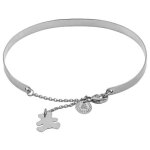 Jonc lulucastagnette - or blanc 9ct Jonc lulucastagnette - or blanc 9ct