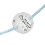 Maison de la médaille bracelet cordon bleu petit prince sur sa planète - argent massif bleu Maison de la médaille bracelet cordon bleu petit prince sur sa planète - argent massif bleu