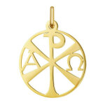 Maison de la médaille médaille chrisme ajourée - or jaune 18ct Maison de la médaille médaille chrisme ajourée - or jaune 18ct