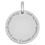 Maison de la médaille médaille citation le petit prince - argent massif Maison de la médaille médaille citation le petit prince - argent massif