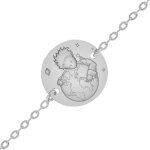 Maison de la médaille gourmette petit prince petit prince protège ta planète - argent massif Maison de la médaille gourmette petit prince petit prince protège ta planète - argent massif