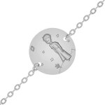 Maison de la médaille gourmette petit prince sur sa planète - argent massif Maison de la médaille gourmette petit prince sur sa planète - argent massif