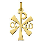 Maison de la médaille pendentif chrisme - or jaune 18ct Maison de la médaille pendentif chrisme - or jaune 18ct
