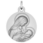 Maison de la médaille médaille vierge à l?enfant - amour maternel - argent massif Maison de la médaille médaille vierge à l?enfant - amour maternel - argent massif