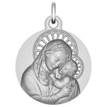 Maison de la médaille médaille vierge à l?enfant de botticelli ajourée - argent massif Maison de la médaille médaille vierge à l?enfant de botticelli ajourée - argent massif