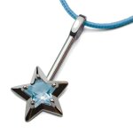 Mikado pendentif abracadabra topaze bleue - argent massif Mikado pendentif abracadabra topaze bleue - argent massif
