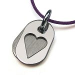 Mikado pendentif corazon - argent massif