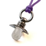 Mikado pendentif dummy cristal de roche - argent massif Mikado pendentif dummy cristal de roche - argent massif